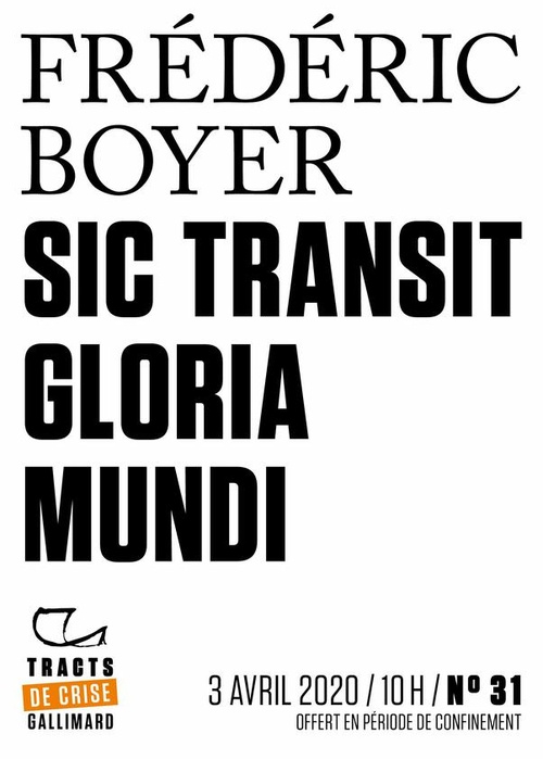ebook cover of Tracts de Crise (N°31) - Sic transit gloria mundi, by Frederic Boyer