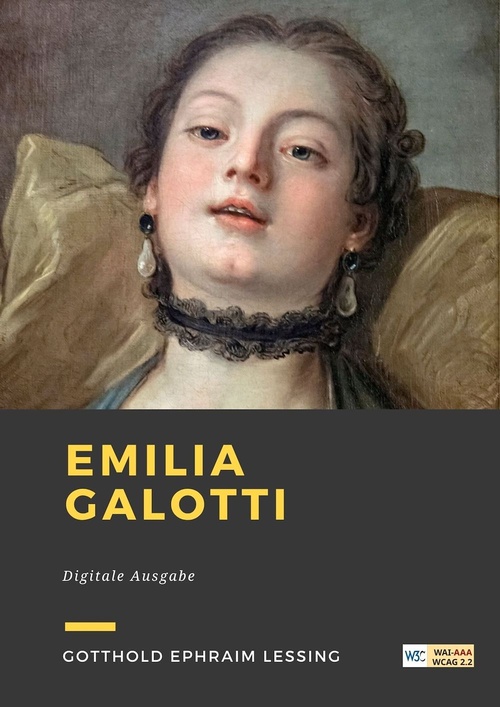 Couverture ebook de Emilia Galotti, de Gotthold Ephraim Lessing