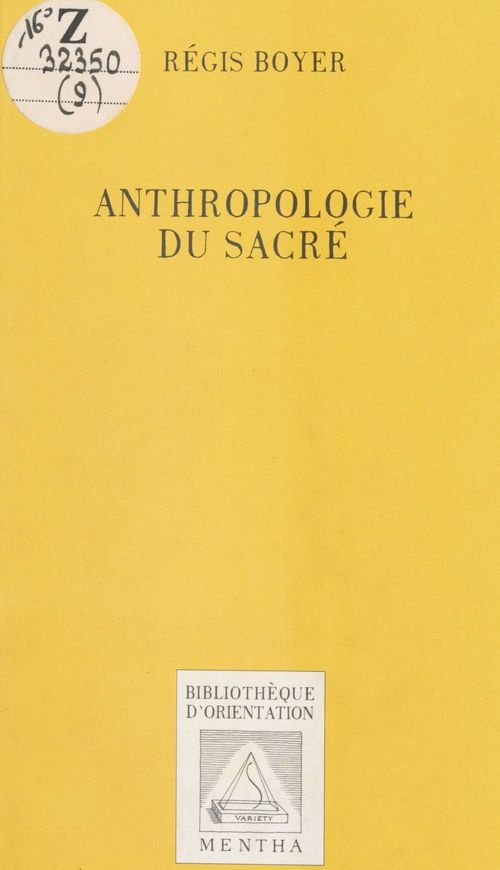 ebook cover of Anthropologie du sacré, by Regis Boyer