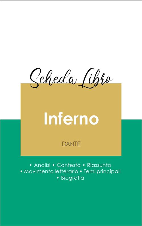 ebook cover of Scheda libro Inferno nella La Divina commedia (analisi letteraria di riferimento e riassunto completo), by Dante