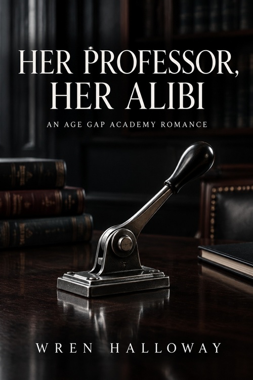 Couverture ebook de Her Professor, Her Alibi, de Wren Halloway