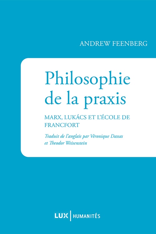 Couverture ebook de Philosophie de la praxis, de Andrew Feenberg