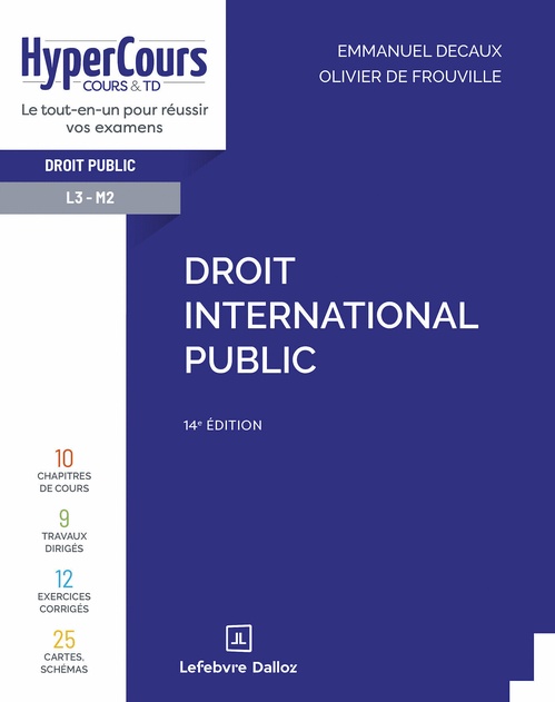ebook cover of Droit international public 14ed, by Olivier de Frouville, Emmanuel Decaux