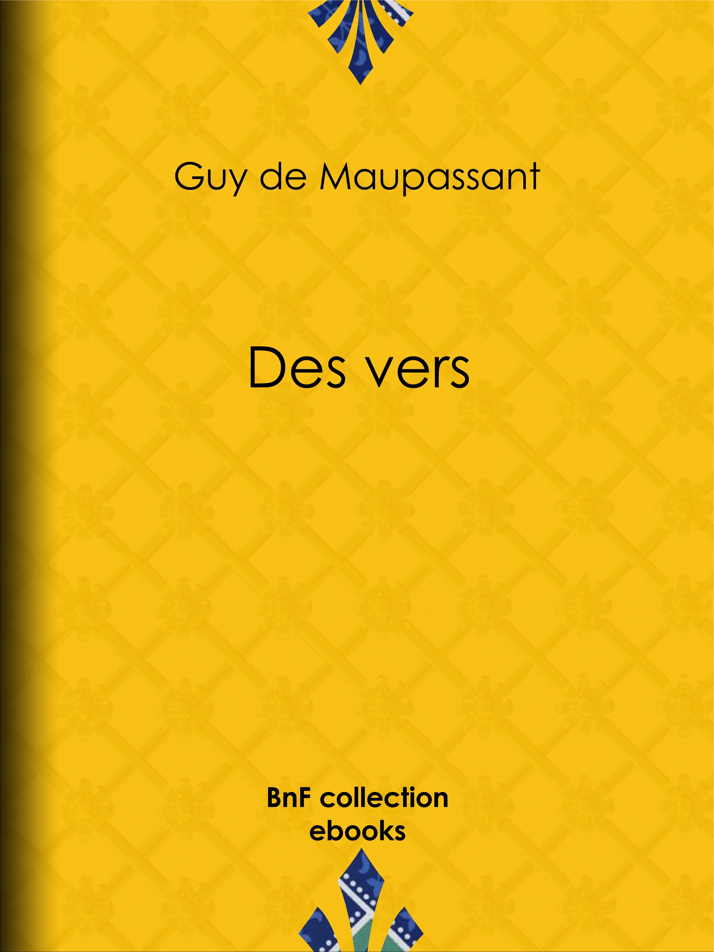 ebook cover of Des vers, by Guy de Maupassant
