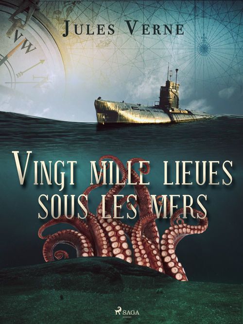 ebook cover of Vingt mille lieues sous les mers, by Jules Verne