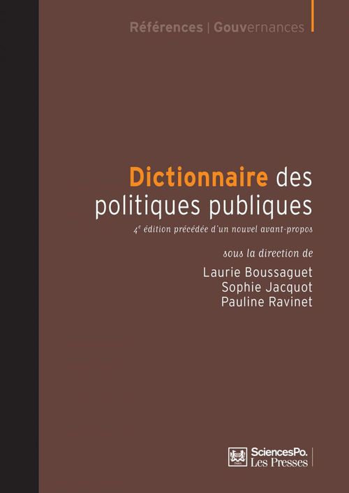 Couverture ebook de Dictionnaire des politiques publiques, de Laurie Boussaguet, Sophie Jacquot, Pauline Ravinet