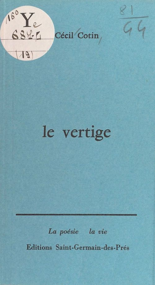 Couverture ebook de Le Vertige, de Cecil Cotin