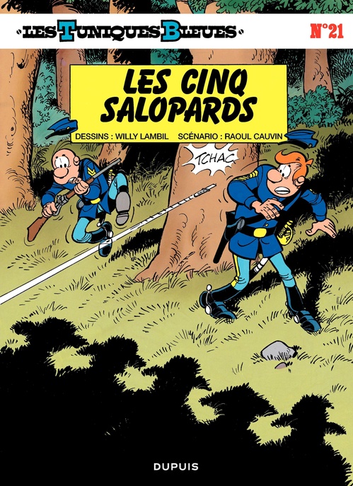 Couverture ebook de Les Tuniques Bleues - Tome 21 - Les 5 Salopards, de Raoul Cauvin