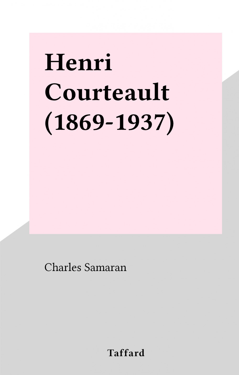 ebook cover of Henri Courteault (1869-1937), by Charles Samaran