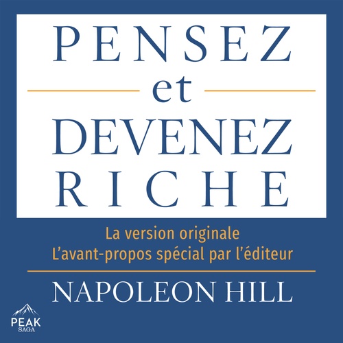 Couverture audiobook de Pensez et devenez riche, de Napoleon Hill