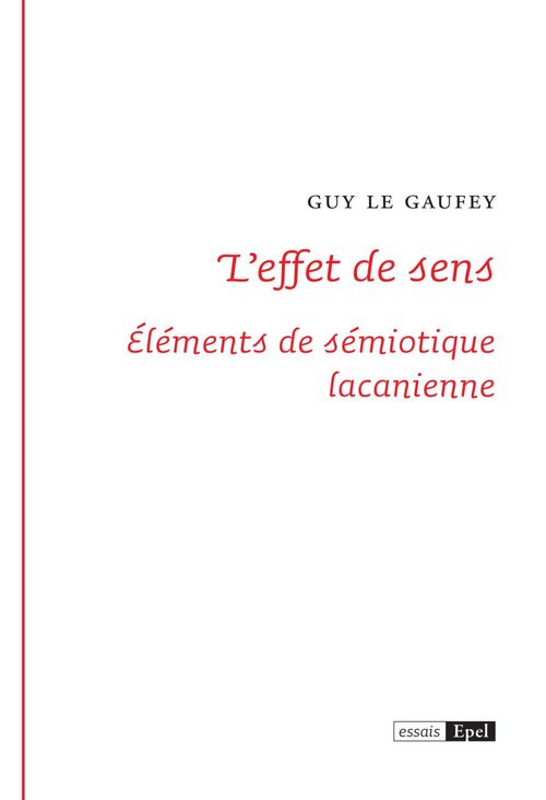 ebook cover of L'effet de sens, by Guy Le Gaufey