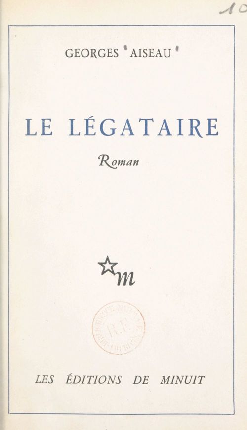 ebook cover of Le légataire, by Georges Aiseau
