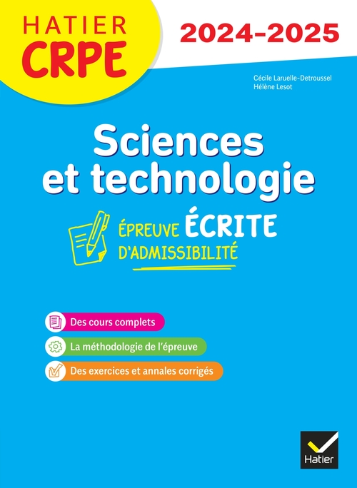 ebook cover of Sciences et Techno - CRPE 2024-2025 - Epreuve écrite d'admissibilité, by Cécile Laruelle-Detroussel, Hélène Lesot