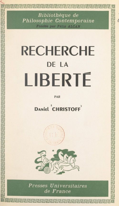 ebook cover of Recherche de la liberté, by Daniel Christoff