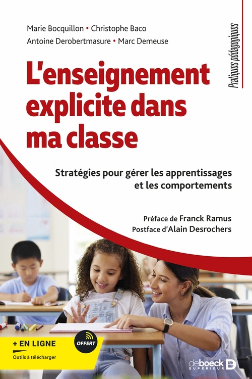 Couverture ebook de L´enseignement explicite dans ma classe, de Marie Bocquillon, Christophe Baco, Antoine Derobertmasure, Marc Demeuse