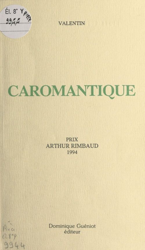 ebook cover of Caromantique, by Valentin