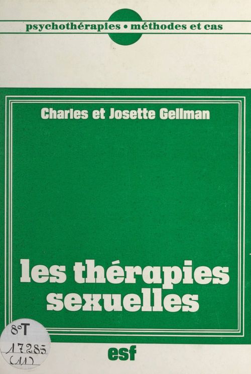 Couverture ebook de Les thérapies sexuelles, de Charles Gellman, Josette Gellman
