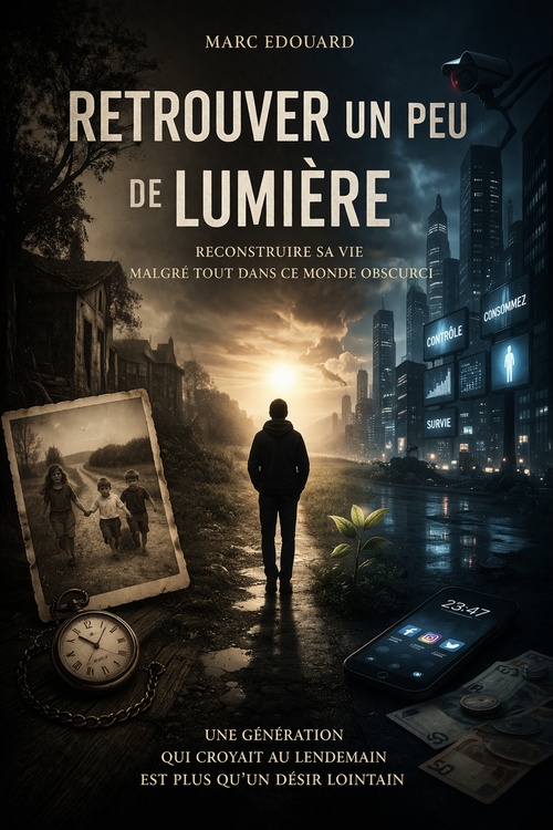 Couverture ebook de Retrouver un peu de lumière, de Edouard Marc