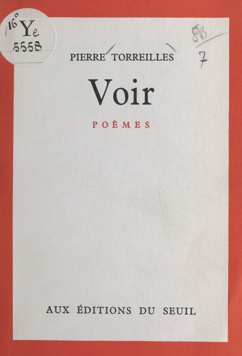 ebook cover of Voir, by Pierre Torreilles