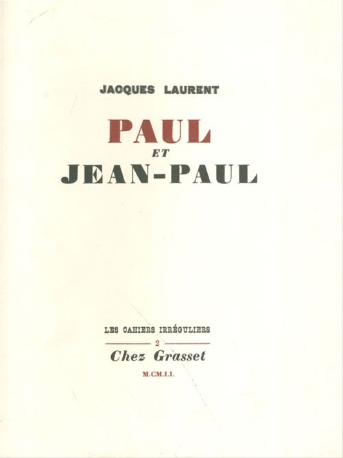 Couverture ebook de Paul et Jean-Paul, de Jacques Laurent