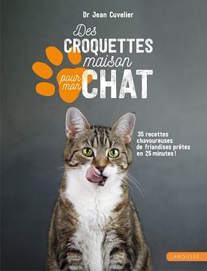 Couverture ebook de Des croquettes maison pour mon chat, de Jean Cuvelier