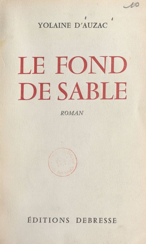 ebook cover of Le fond de sable, by Yolaine D''Auzac