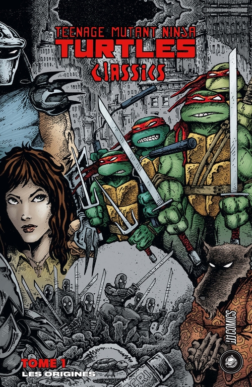 Couverture ebook de Les Tortues Ninja - TMNT Classics, T1 : Les Origines, de Kevin Eastman, Mateus Santolouco, Tom Waltz