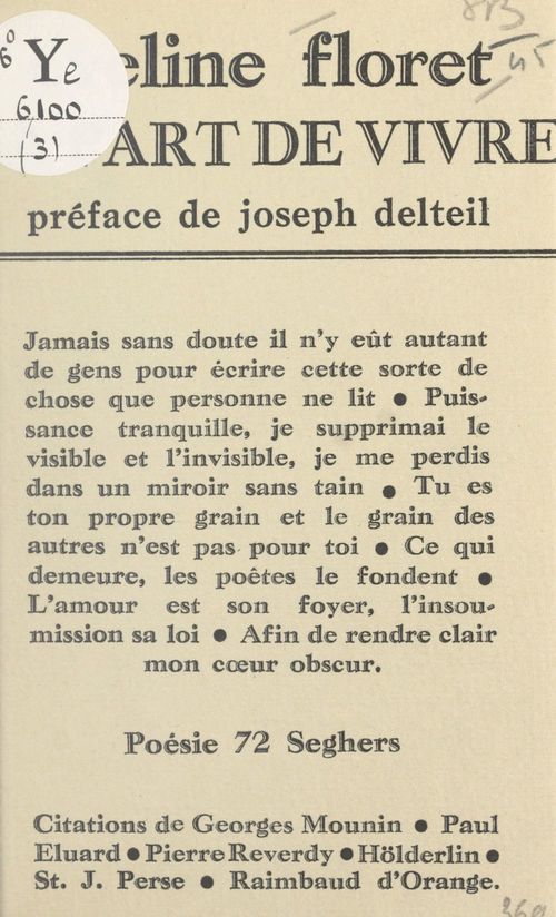 Couverture ebook de Ta part de vivre, de Eveline Floret
