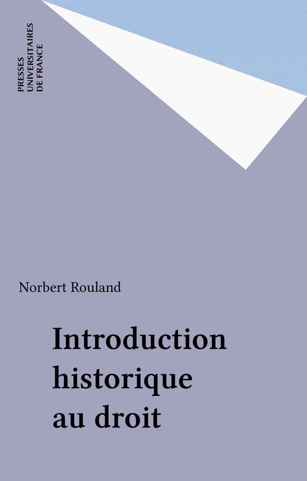Couverture ebook de Introduction historique au droit, de Norbert Rouland