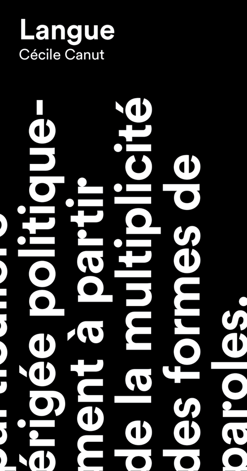 ebook cover of Langue, by Cécile Canut