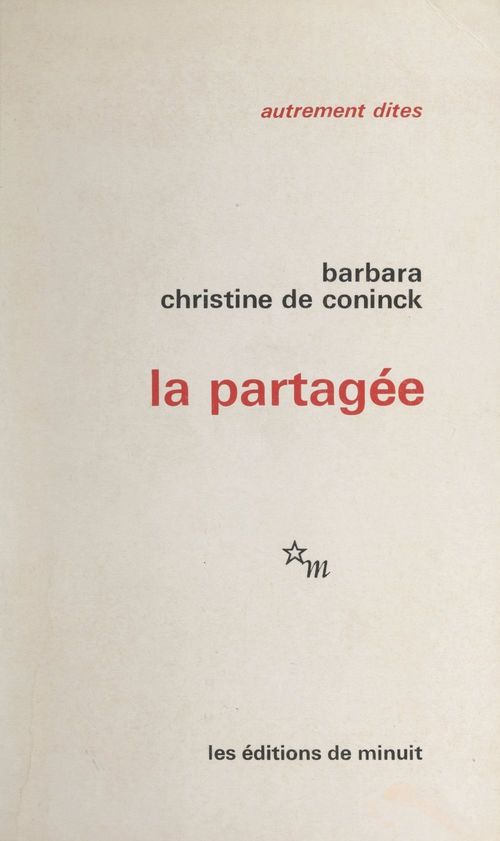 Couverture ebook de La partagée, de Barbara, Christine De Coninck