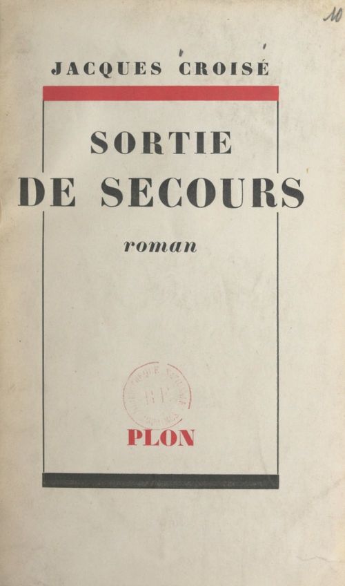 Couverture ebook de Sortie de secours, de Jacques Croise