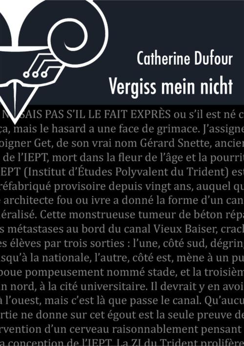 Couverture ebook de Vergiss mein nicht, de Catherine Dufour