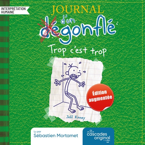 Couverture audiobook de Journal d'un dégonflé - Tome 3 - Trop c'est trop (édition augmentée), de Jeff Kinney