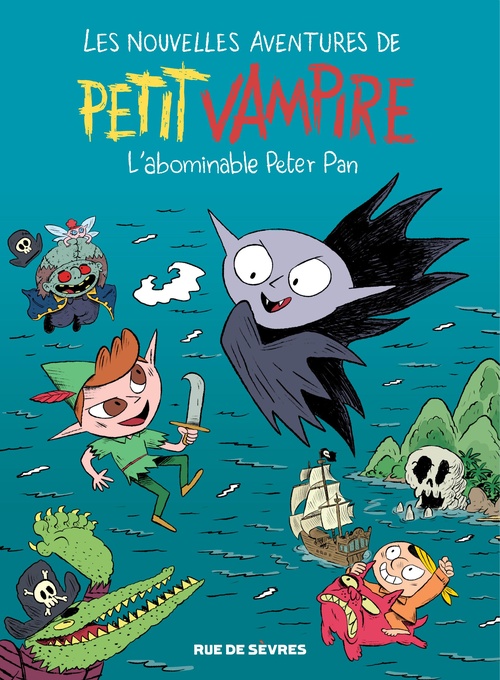 Couverture ebook de Les Nouvelles Aventures de Petit Vampire - Tome 3 - L'Abominable Peter Pan, de Joann Sfar, Agnès Mathieu-Daudé