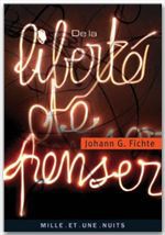 ebook cover of De la liberté de penser, by Johann Gottlieb Fichte