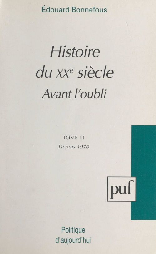 ebook cover of Avant l'oubli (3), by Edouard Bonnefous