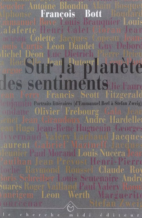 Couverture ebook de Sur la planète des sentiments, de François Bott