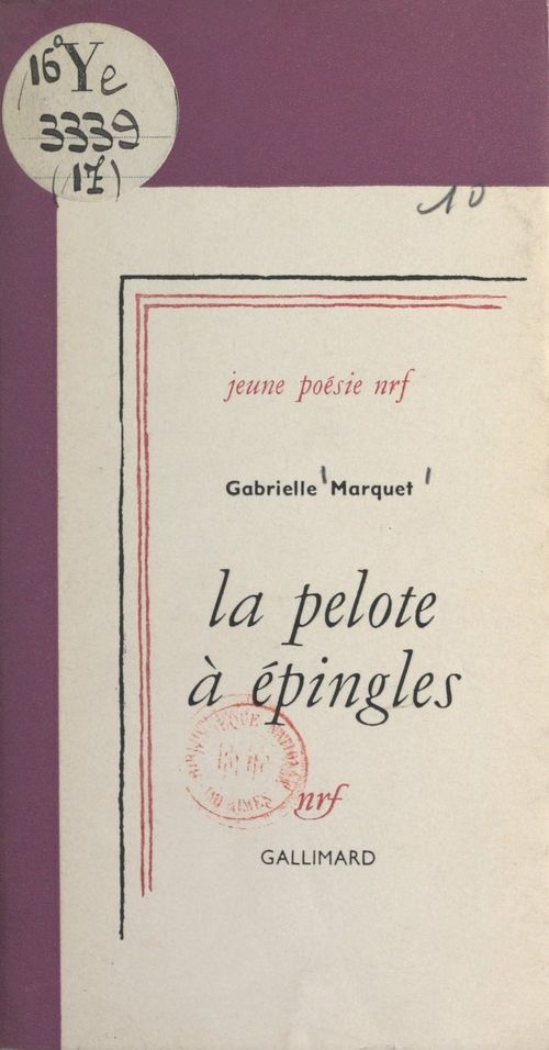 Couverture ebook de La pelote à épingles, de Gabrielle Marquet