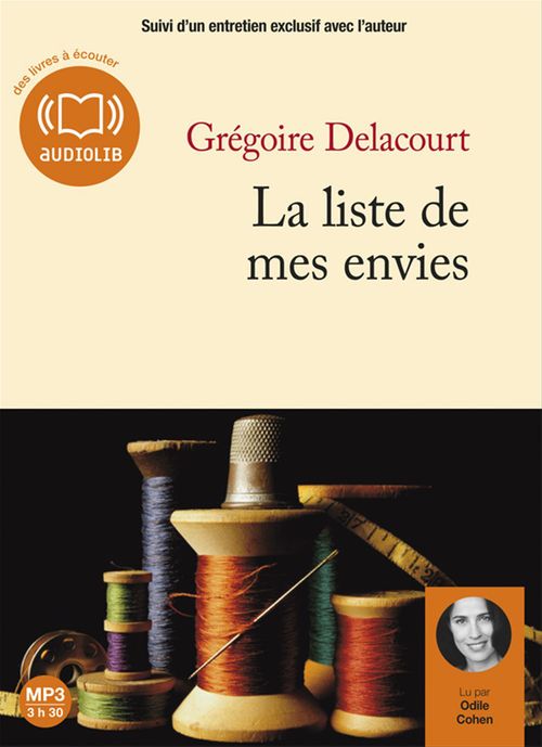 audiobook cover of La liste de mes envies, by Grégoire Delacourt