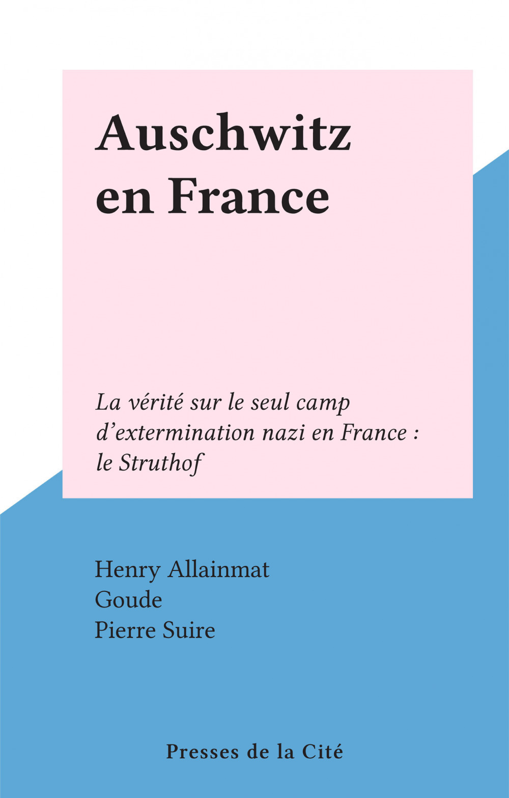 ebook cover of Auschwitz en France, by Henry Allainmat