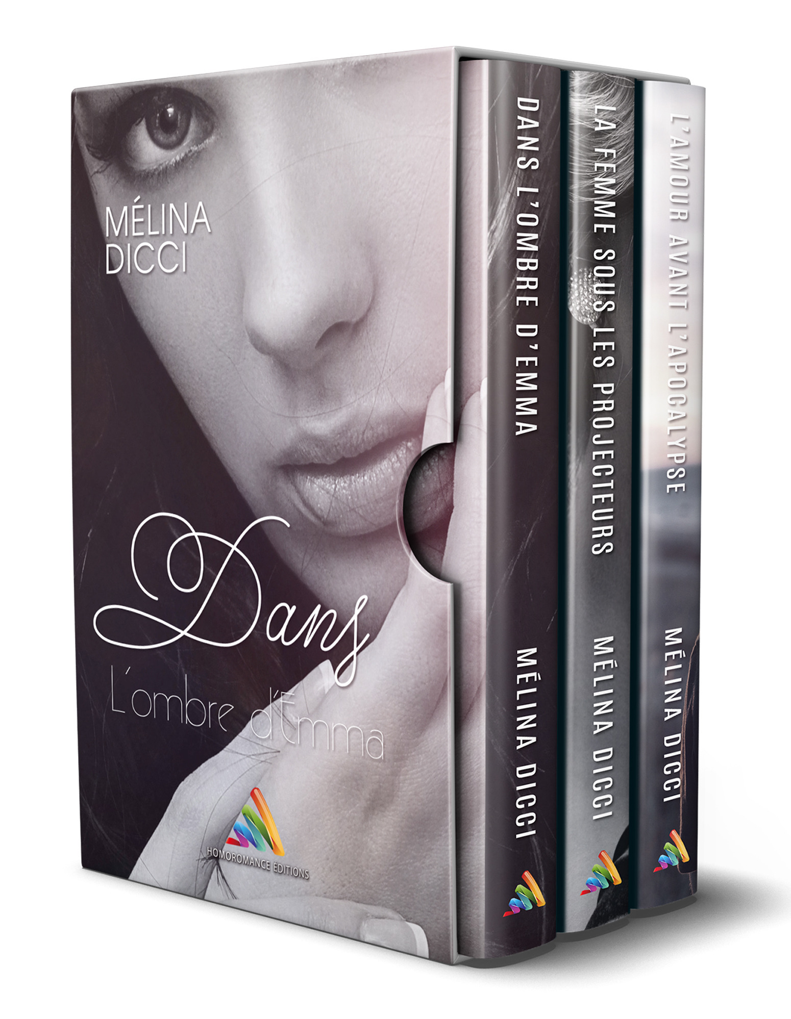 ebook cover of Dans l'ombre d'Emma, l'intégrale de la trilogie (Livre lesbien, roman lesbien), by Melina Dicci