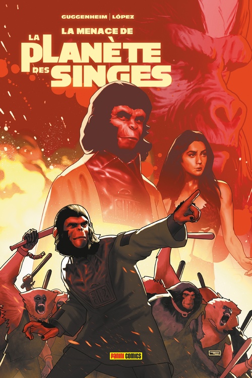 ebook cover of La menace de la Planète des Singes, by Marc Guggenheim