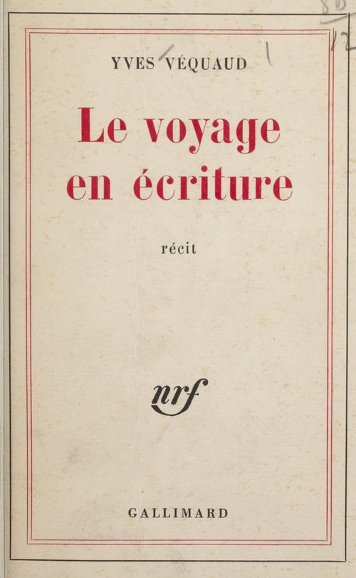 Couverture ebook de Le voyage en écriture, de Yves Vequaud