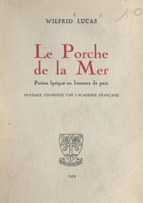 Couverture ebook de Le porche de la mer, de Wilfrid Lucas