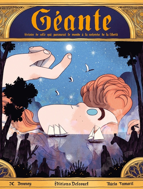 Couverture ebook de Géante - Histoire de celle qui parcourut le monde à la recherche de la liberté, de Jean-Christophe Deveney