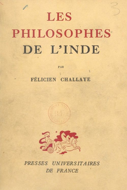 Couverture ebook de Les philosophes de l'Inde, de Felicien Challaye