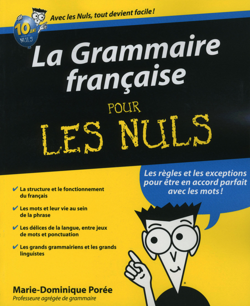 Couverture ebook de La grammaire française pour les nuls, de Marie-Dominique Porée