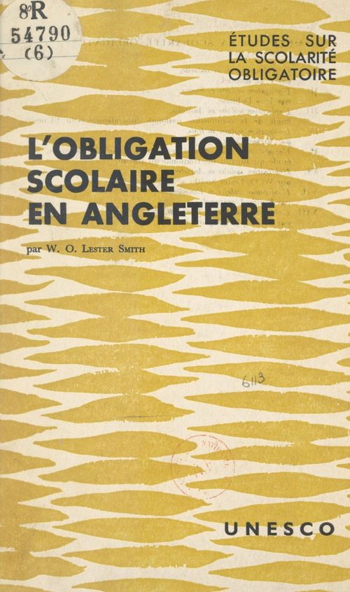 ebook cover of L'obligation scolaire en Angleterre, by W. O. Lester Smith