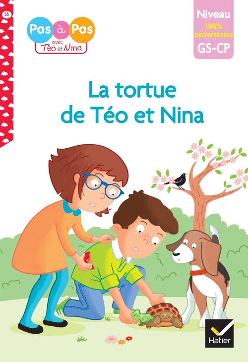 ebook cover of Téo et Nina - premières lectures 100% déchiffrable - La tortue de Téo et Nina, by Isabelle Chavigny, Marie-Hélène Van Tilbeurgh
